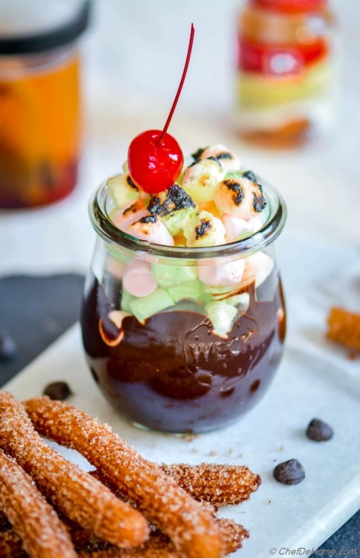 Mexican Chocolate S'mores with Churros