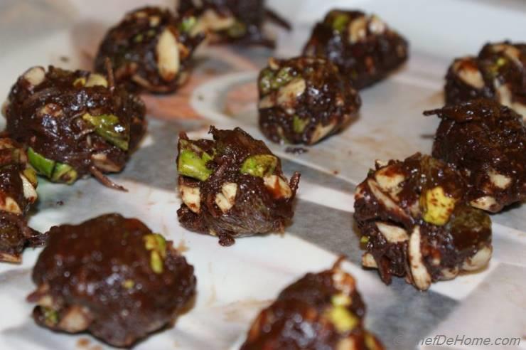 Orange infused dry fruit chocolate balls