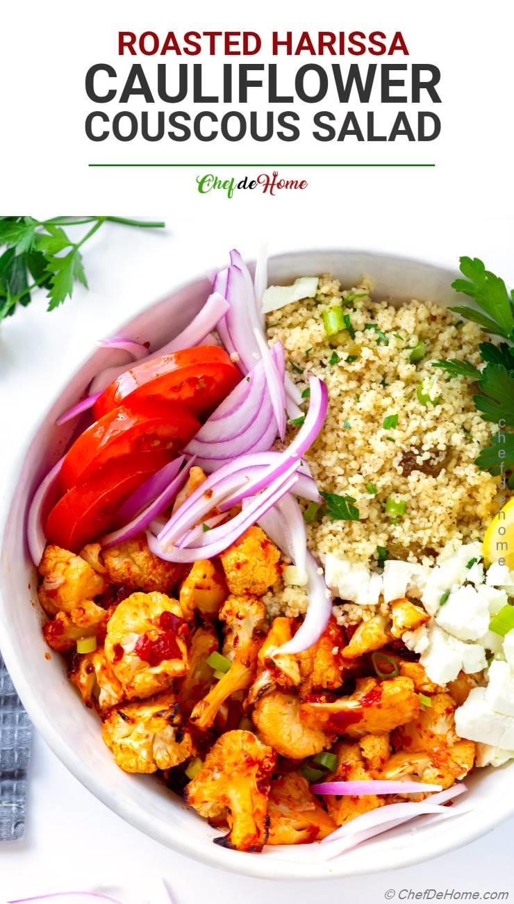 Roasted Cauliflower with Couscous Salad