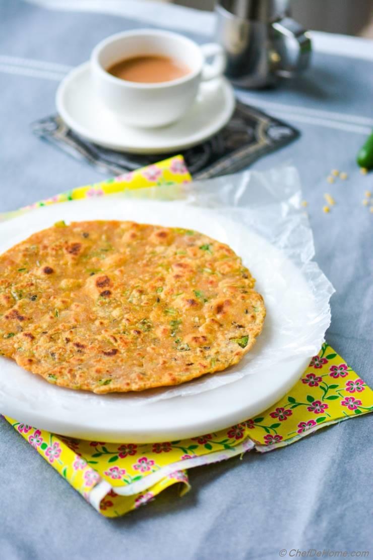 Leftover Lentils Breakfast Flat Bread - Indian Daal Parantha