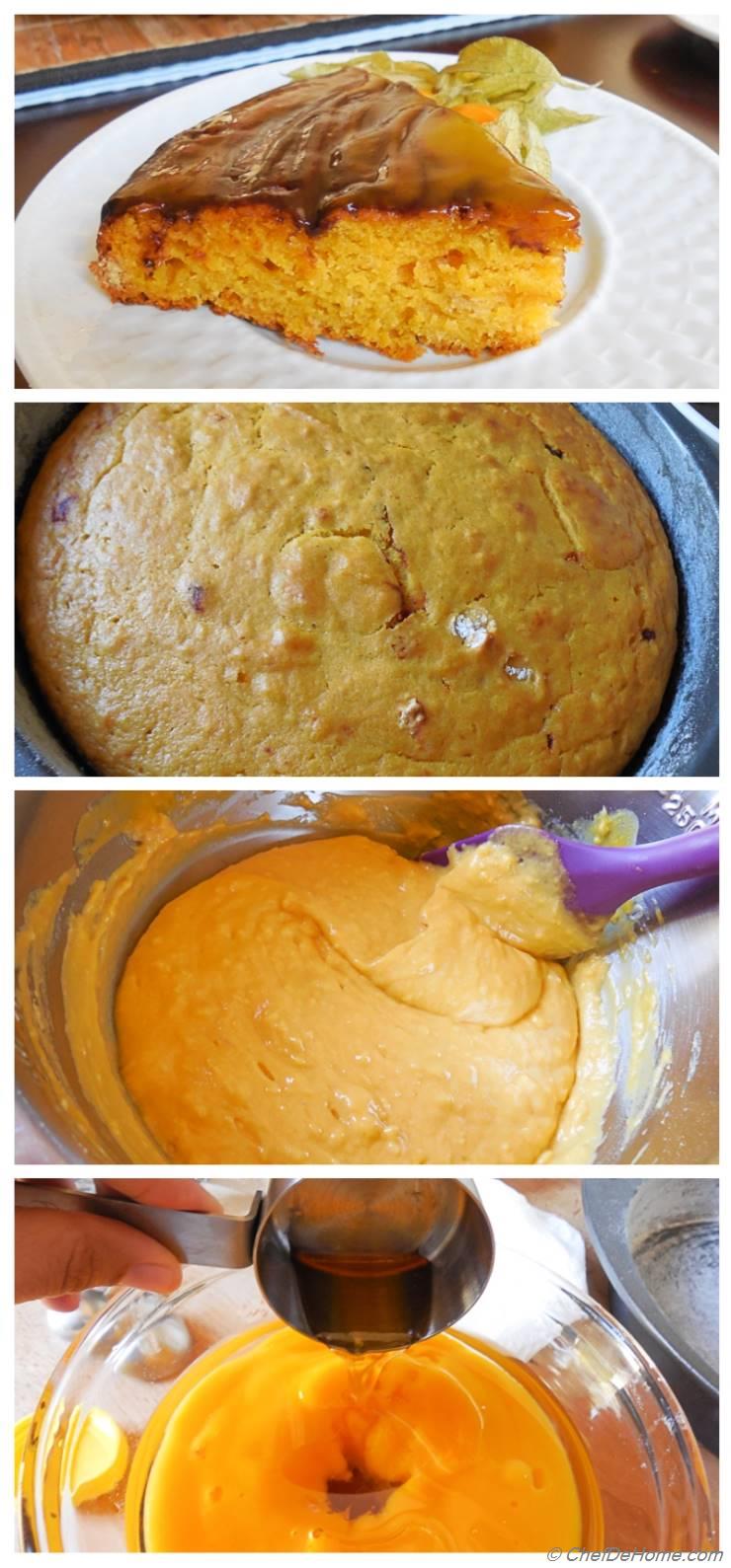 Eggless Mango Cake with Chocolate Mango Glaze