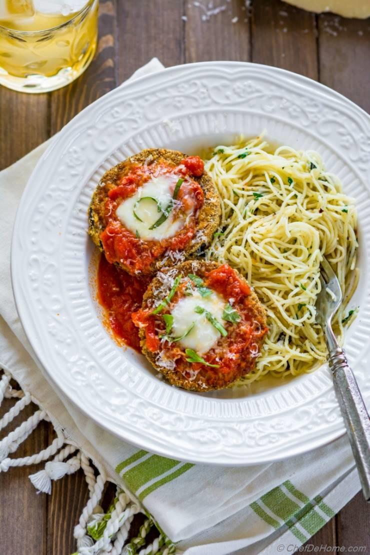 Healthy Baked Eggplant Parmesan