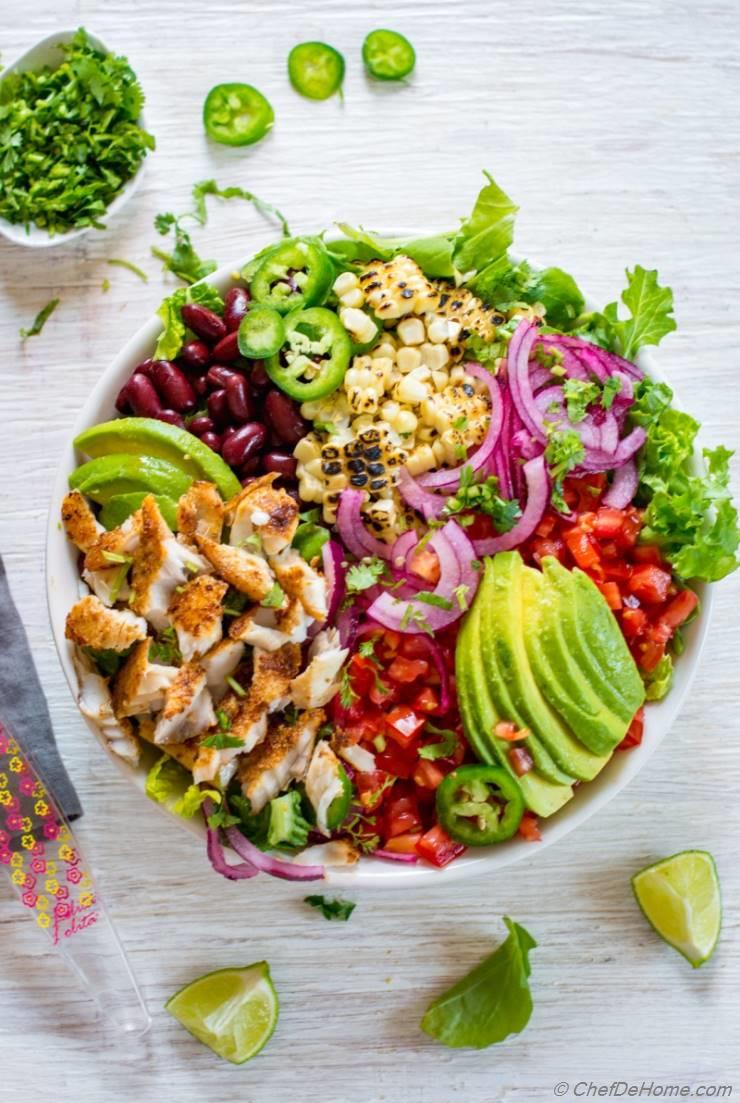 Blackened Fish Taco Salad