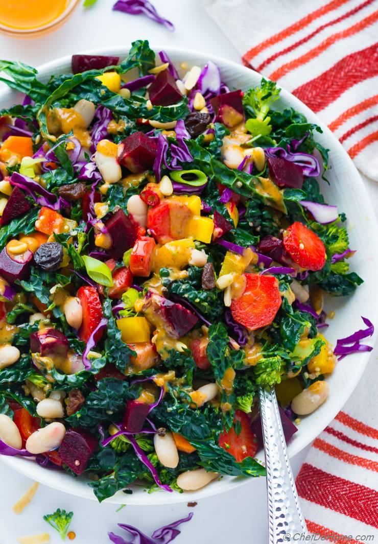 Easy Rainbow Salad  healthy, gluten free, vegan