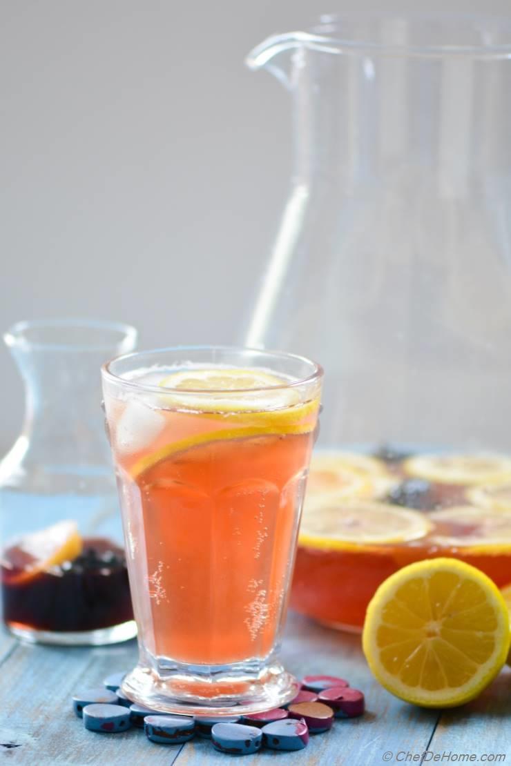 Sparkling Hibiscus Lemonade
