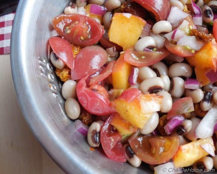 Summer Peaches and Black-eyed Peas Salad