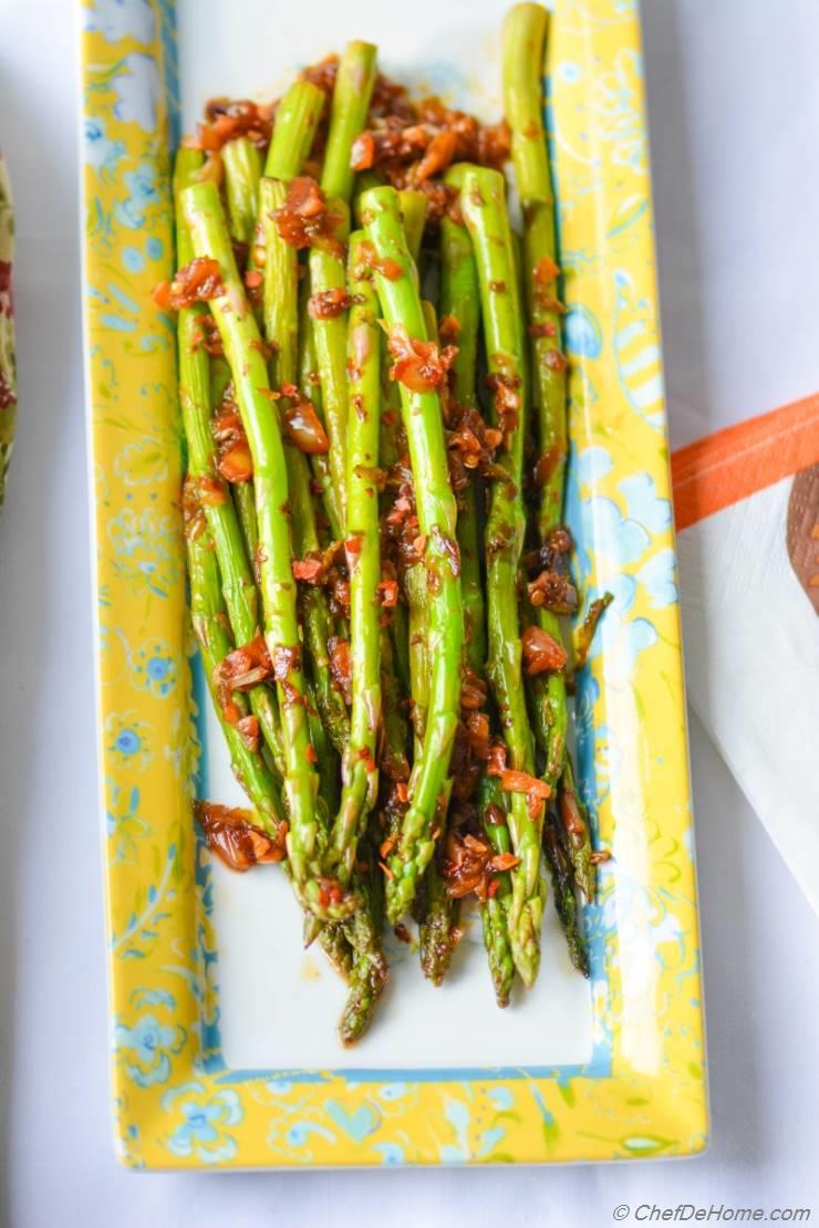 Better Than Green Beans - Vegan Kimchi Garlic Asparagus