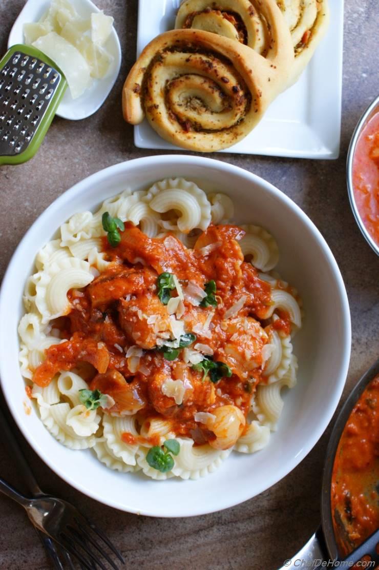 Masala Pasta in Spiced Tikka Masala Sauce