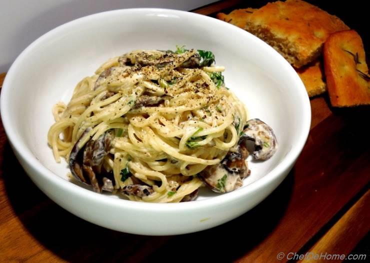 Goat Cheese and Mushroom Stroganoff