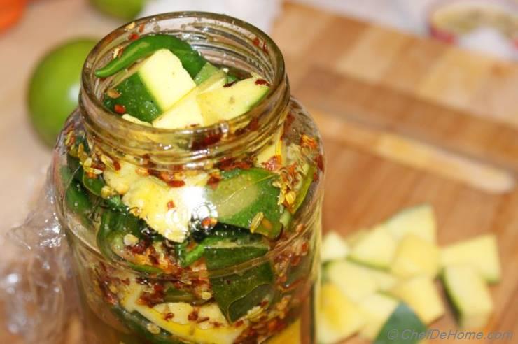 Raw Mango and Serrano Pepper Pickle