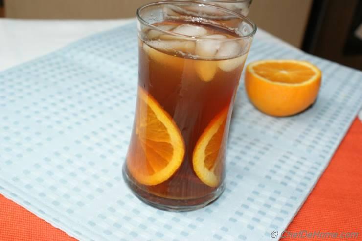 Refreshing Orange Ice Tea