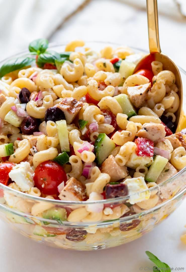 Italian Chicken Pasta Salad