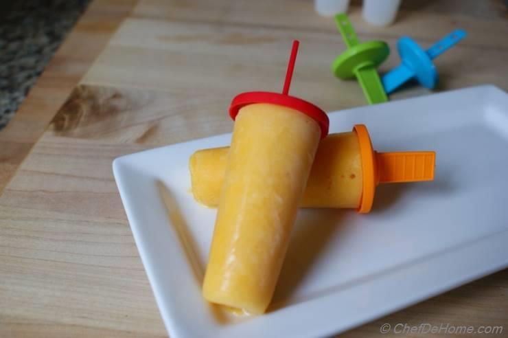 Peach and Yogurt Lollies