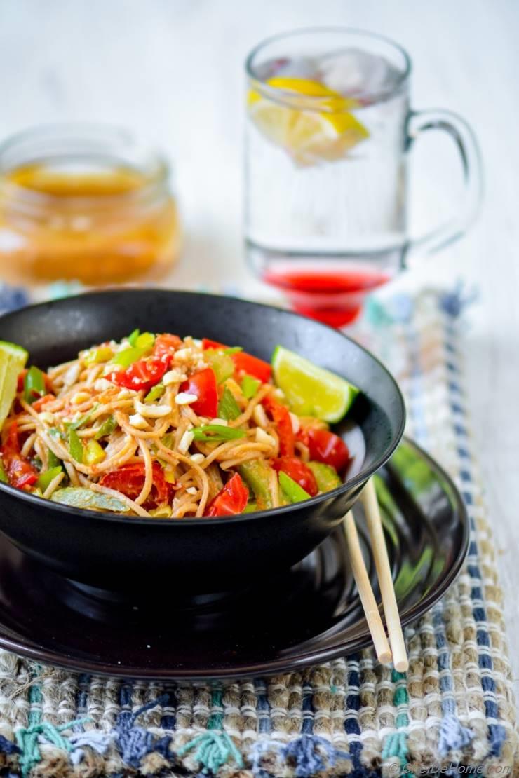 Noodles with Chili-Lime Peanut Sauce