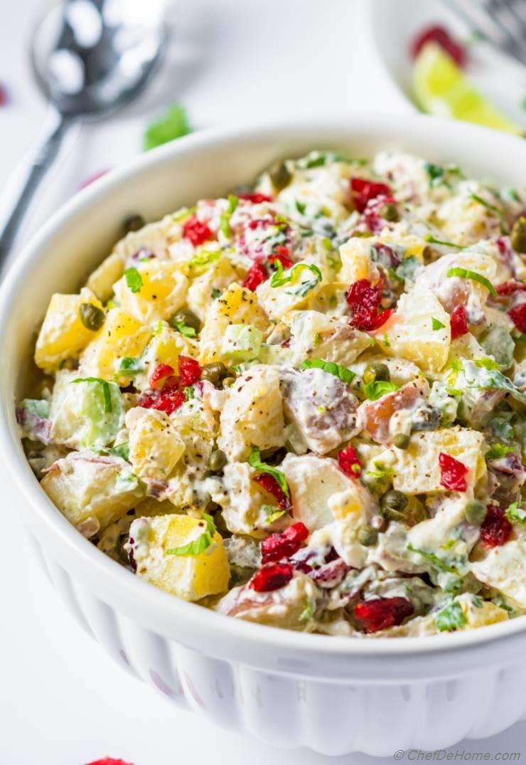 Creamy Potato Salad Without Mayo Recipe Chefdehome Com