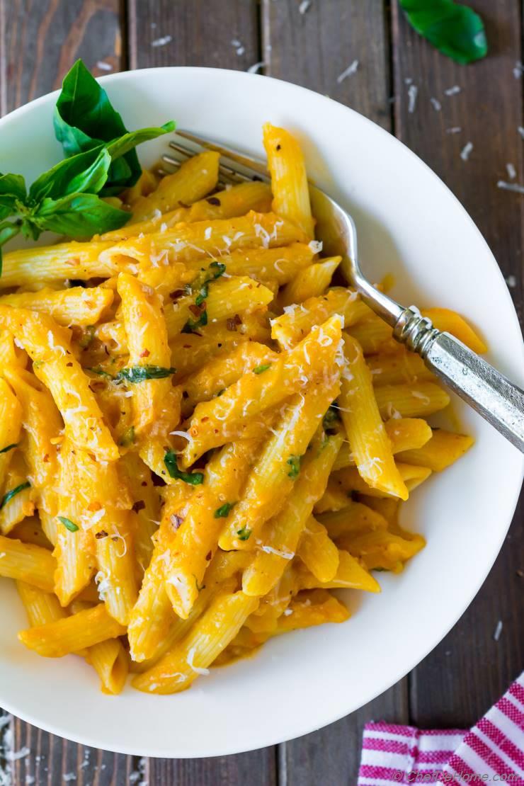 Pumpkin Pasta Sauce Penne Alla Vodka Recipe | ChefDeHome.com