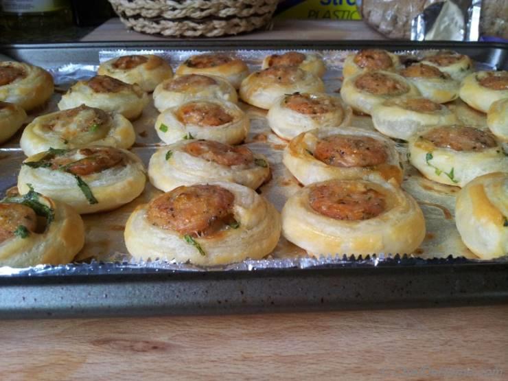 Mini Chicken Sausage Pin Wheels