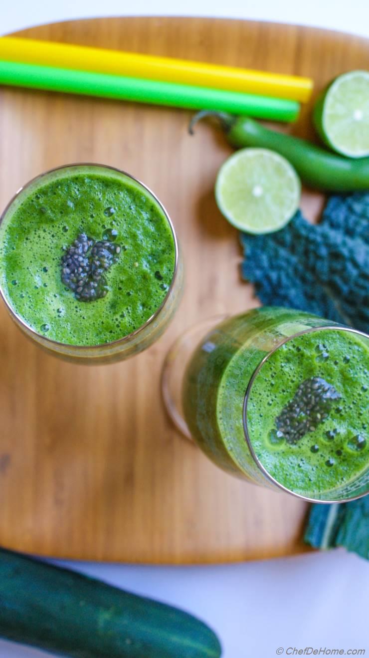 Spicy Greens Detox Smoothie Recipe 