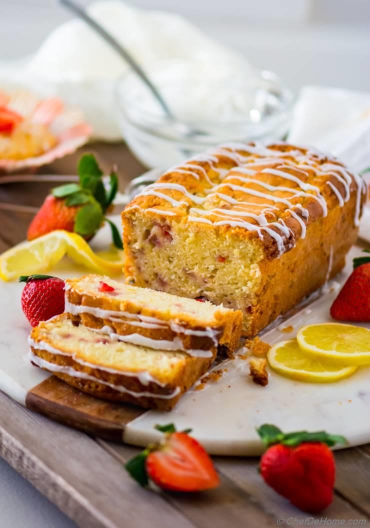 Lemon Strawberry Pound Cake