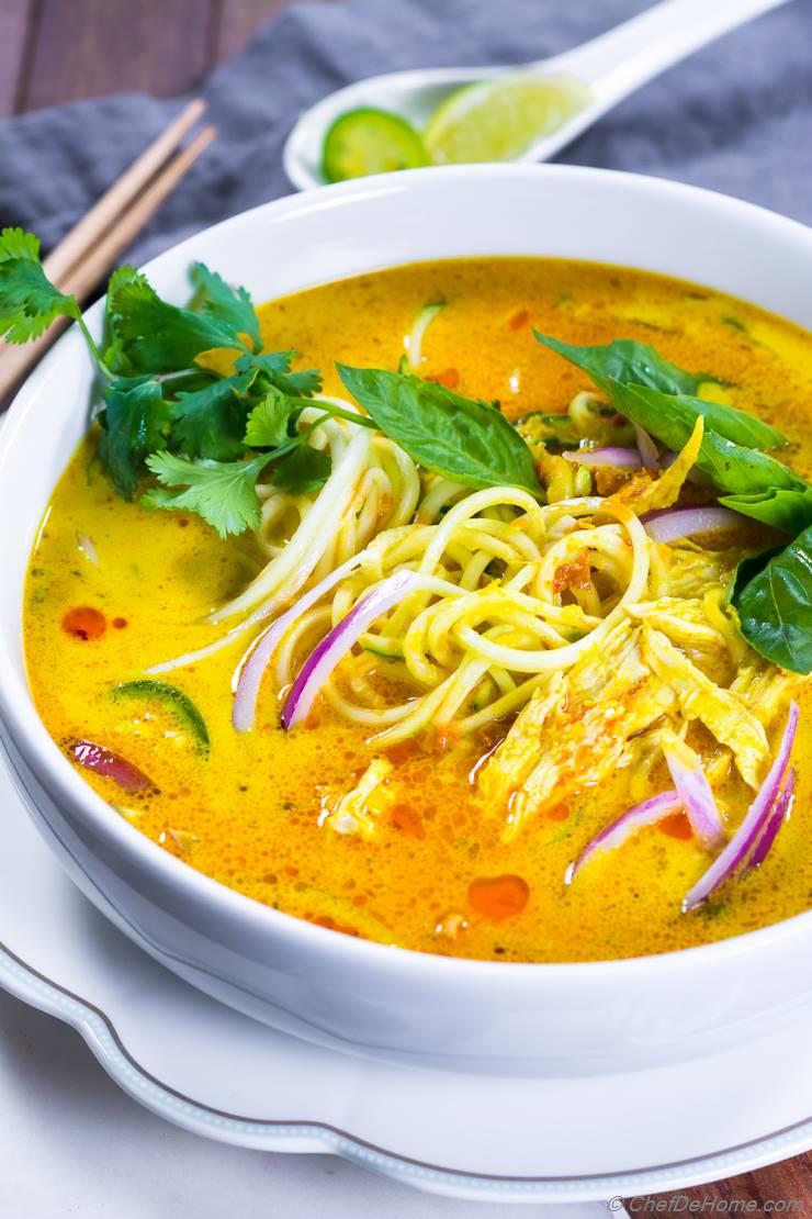 Chicken Khao Soi Yellow Coconut Curry Soup Recipe Chefdehome Com