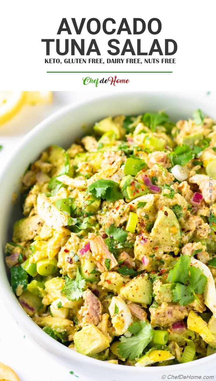 Avocado Tuna Salad Recipe | ChefDeHome.com