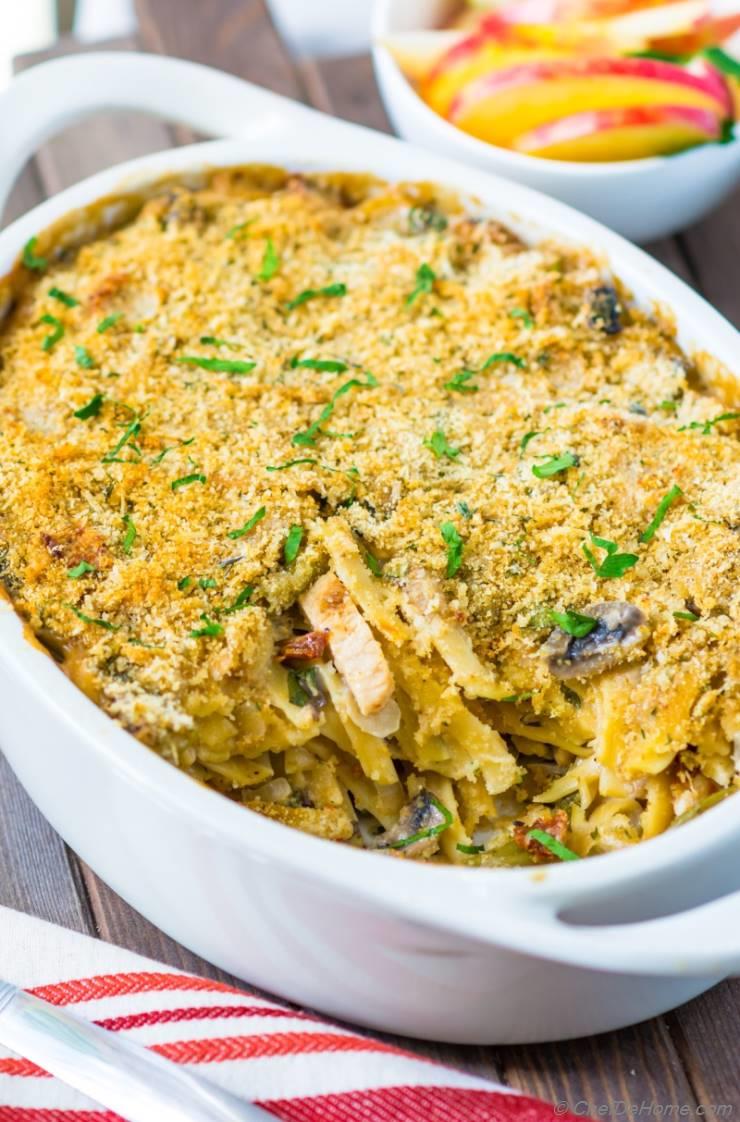 Turkey Tetrazzini with Mushrooms