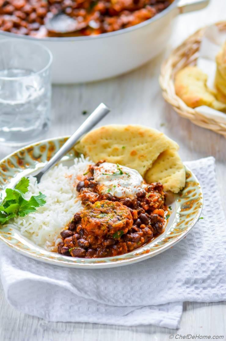 Meatless Meatballs with Beans and Tomato Sauce