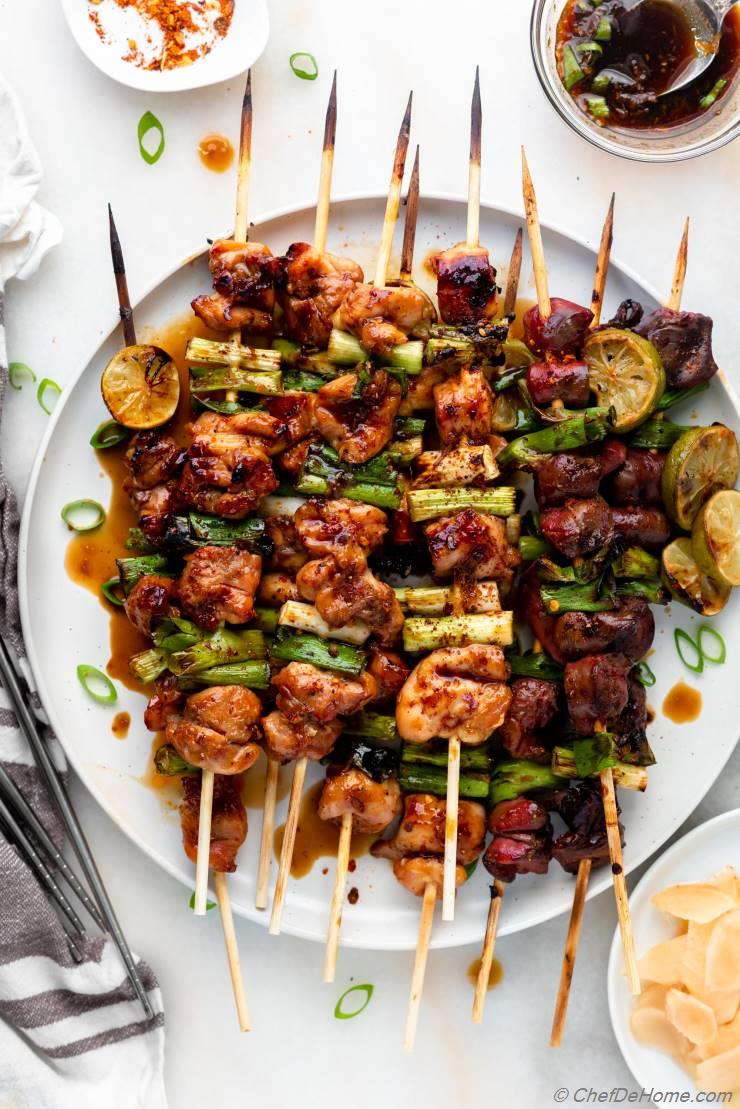 Chicken Yakitori (Japanese-Style Skewered Chicken)