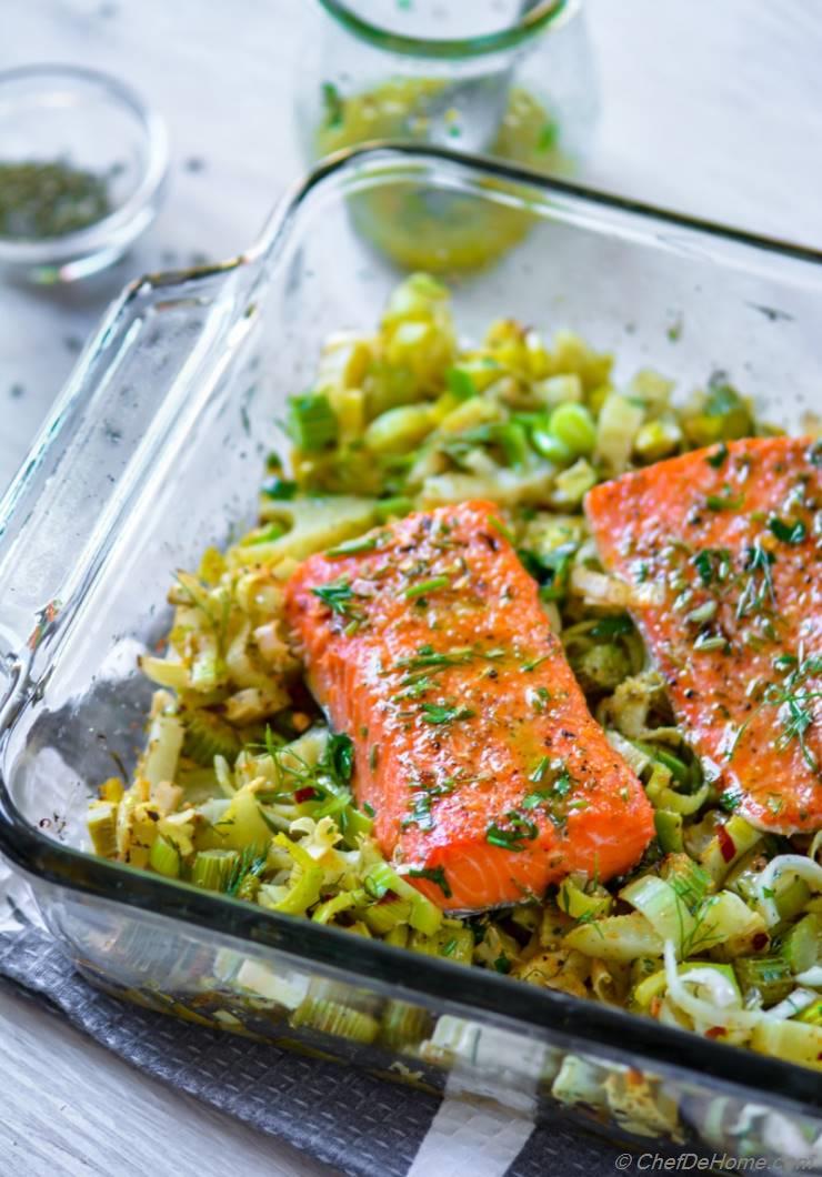 Baked Lemon Salmon With Fennel Recipe 