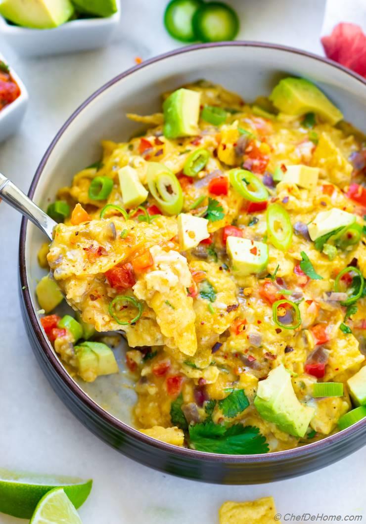 Migas Mexican Scrambled Eggs Recipe Chefdehome Com