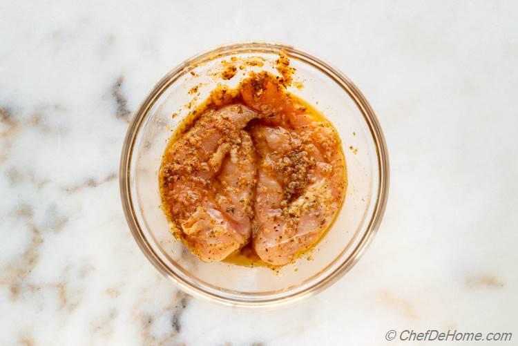 Marinated Chicken Breast for Cooking in Air Fryer