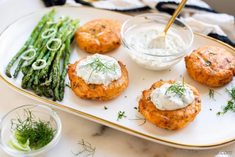 Air Fryer Cooked Salmon Cakes
