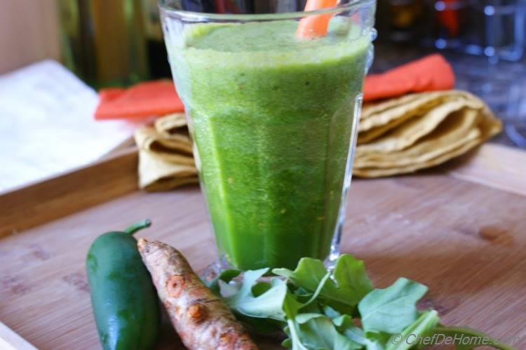 Hot Rocket Arugula, Jalapeno, and Turmeric Smoothie