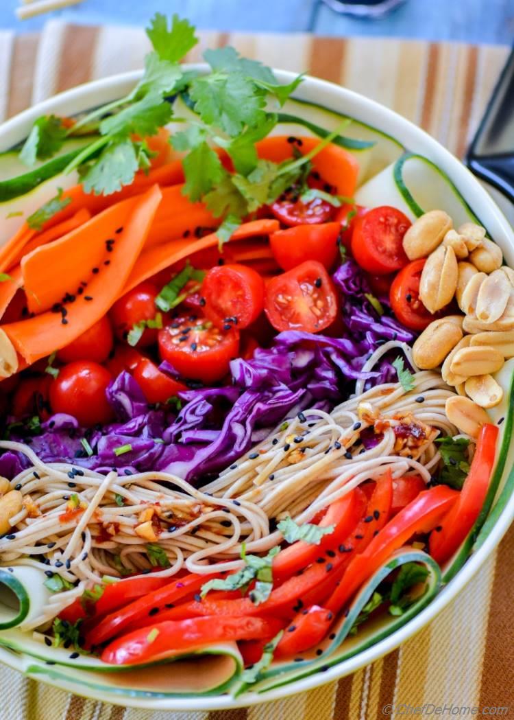 Asian Vegetarian Banh Mi in a Salad | chefdehome.com
