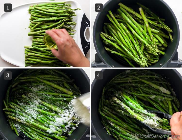 Steps for Cooking Asparagus in the Air Fryer