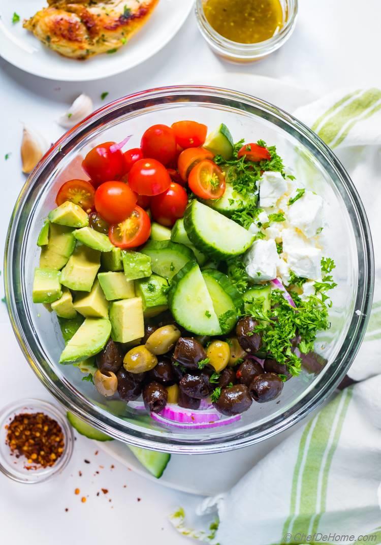 Cucumber Avocado Salad Ingredients