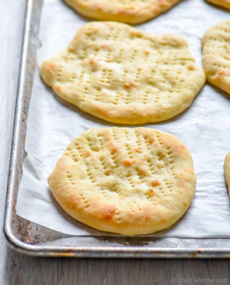 Oven Bake Soft Naans for Naan-wich or a for an Indian dinner at home | chefdehome.com