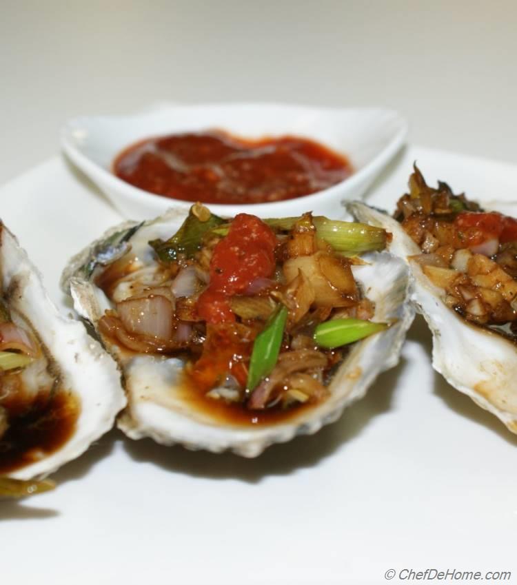 Homemade Cocktail Sauce with Succulent Baked Oysters