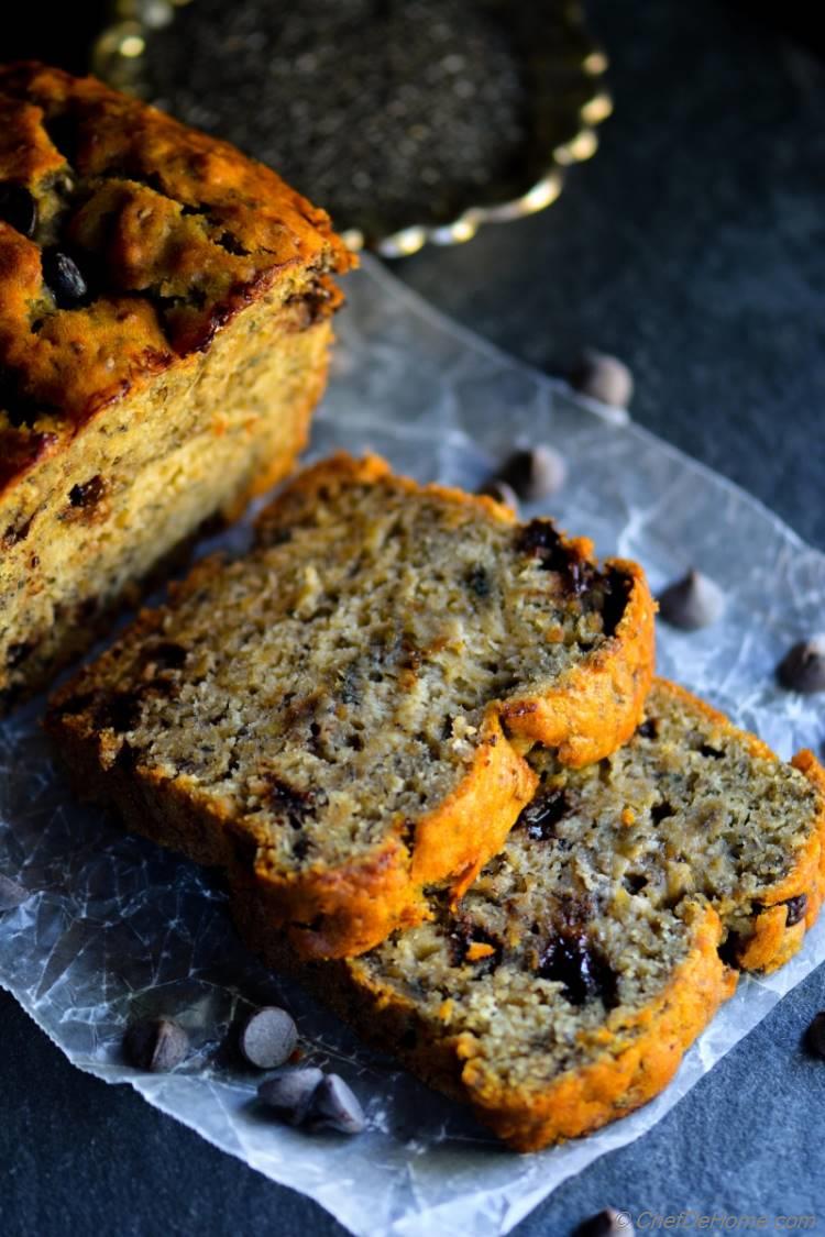 Decadent Chocolate and Chia Banana Bread for Valentines Day Breakfast