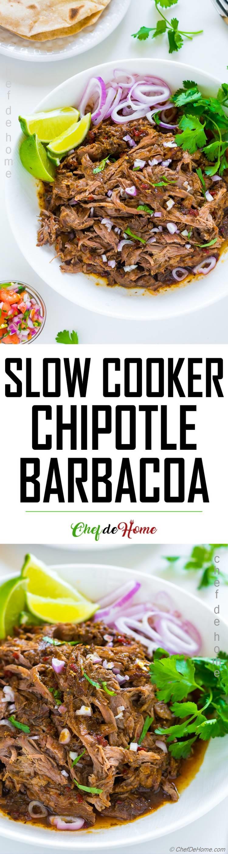 Slow Cooker Chipotle Barbacoa Recipe