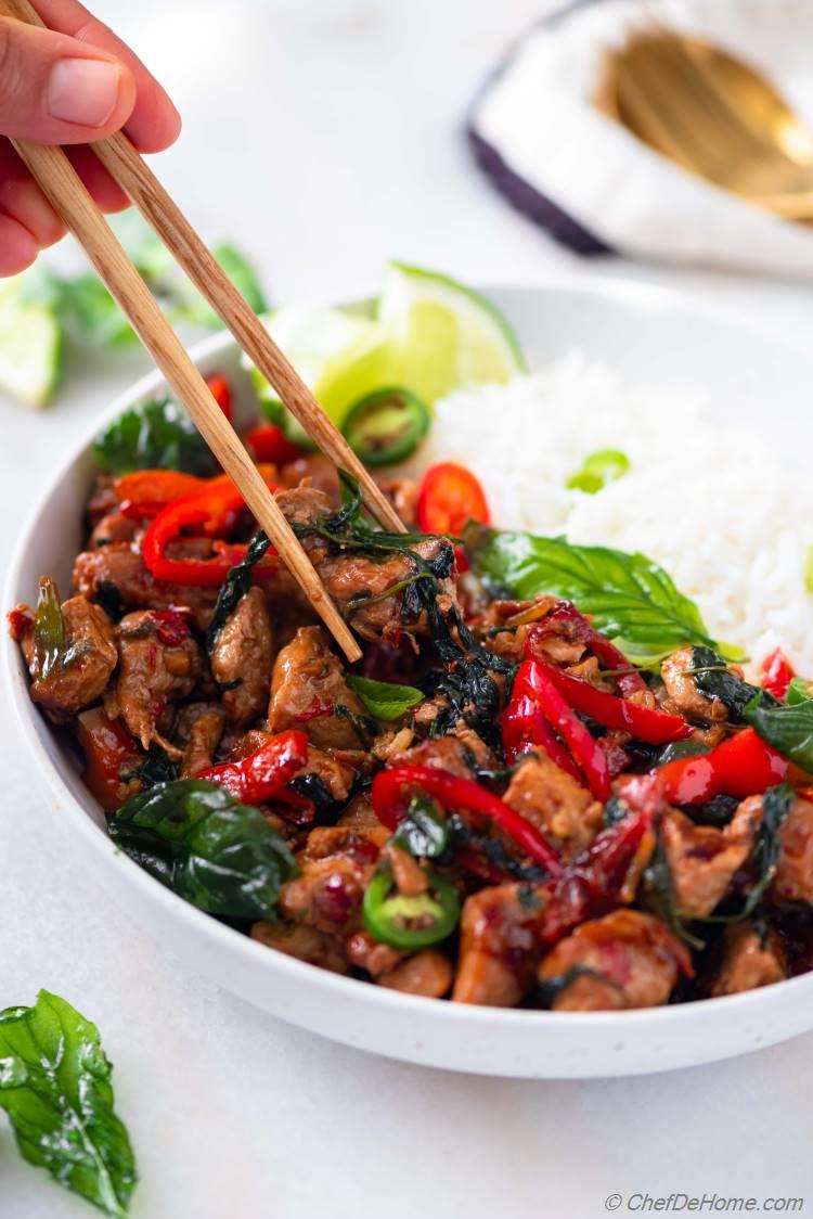 Thai Basil Chicken Traditional Recipe 