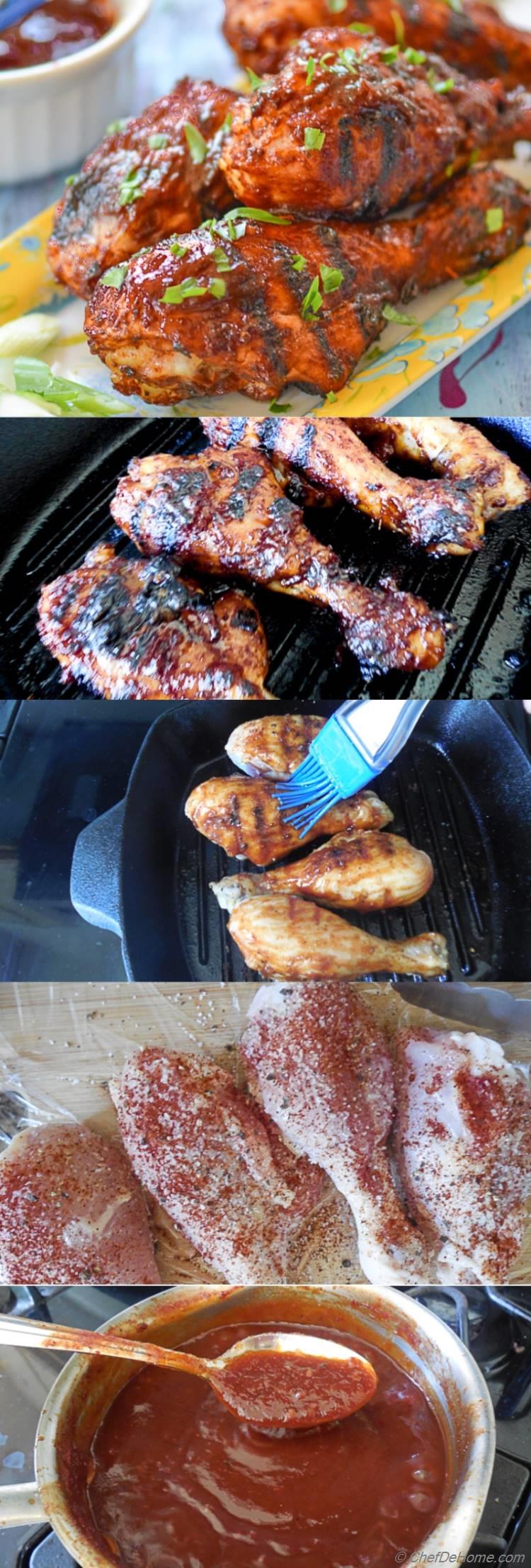 BBQ Chicken Drumsticks with Chipotle-Beer BBQ Sauce