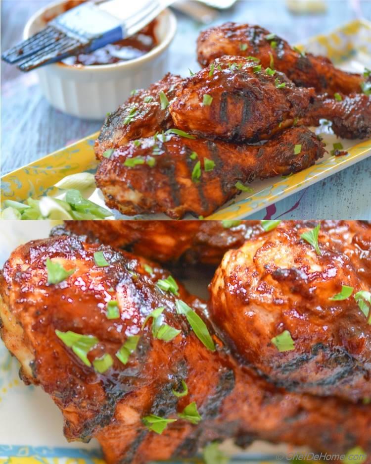 BBQ Chicken Drumsticks with Chipotle-Beer BBQ Sauce