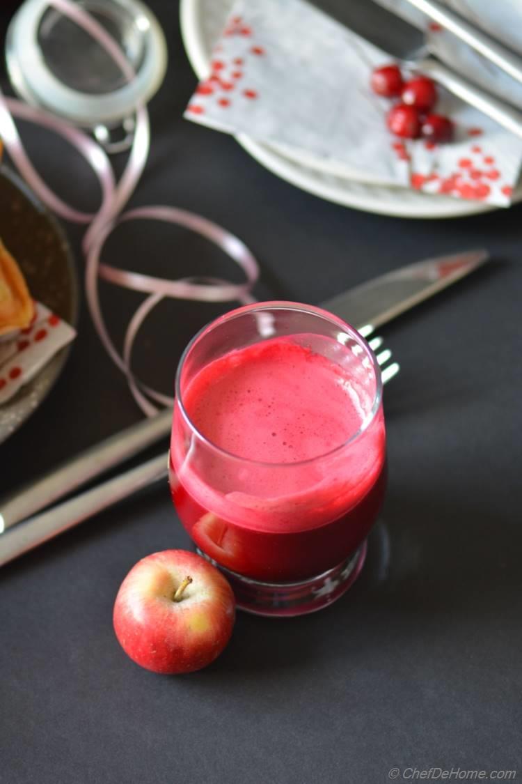 Beets Apple Ginger - a great juice for healthy breakfast