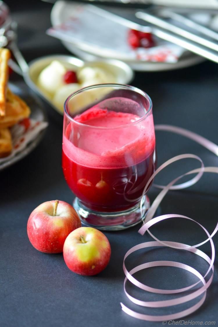 Ginger Spiced Beets and Apple Juice for special Valentine