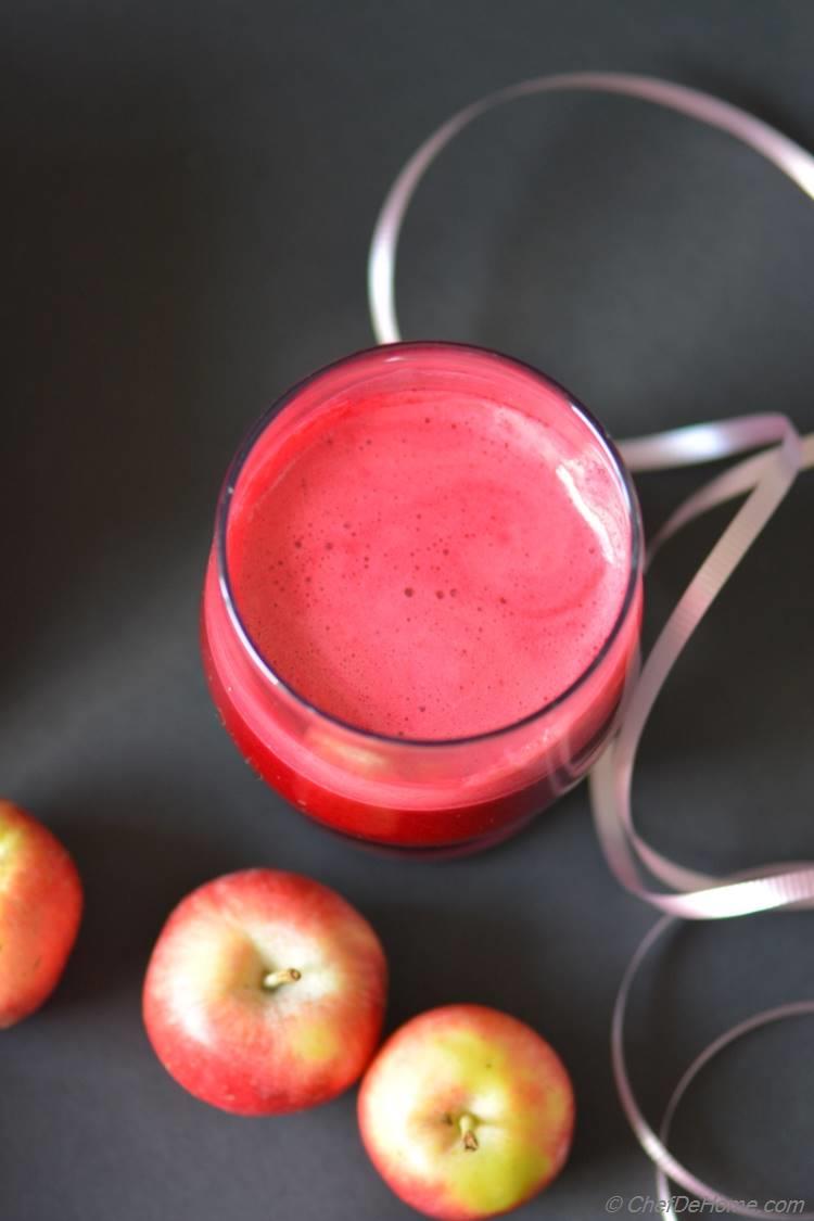 Lush Red Beets and Apple Juice for special Valentine