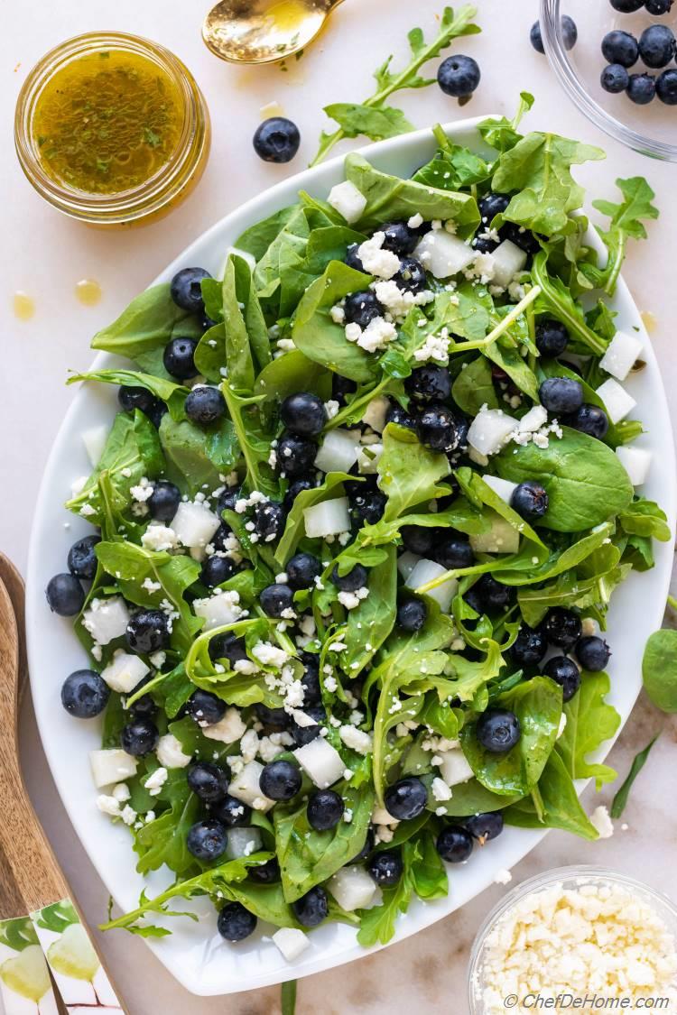 Blueberry Salad with Citrus Salad Dressing