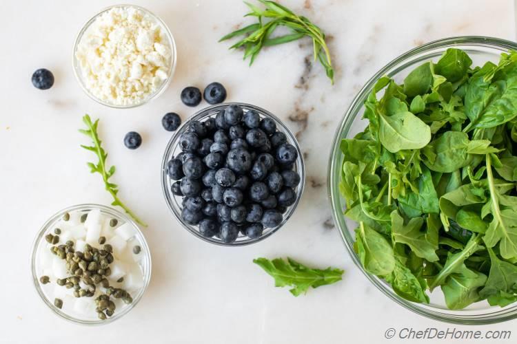 Spinach Blueberry Salad Ingredients