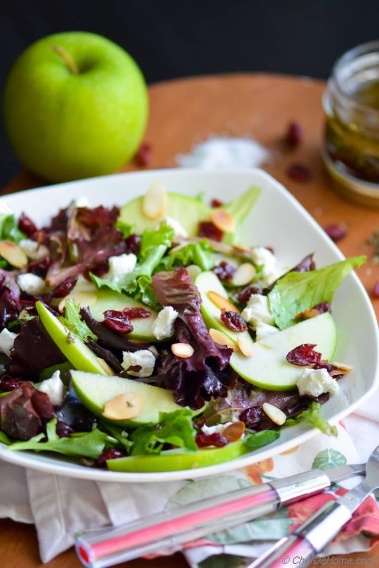 Crisp Apple Crunchy Greens and Delicious Dressing
