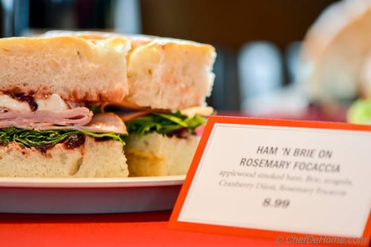 Rosemary Focaccia Bread Sandwich at Boudin | chefdehome.com